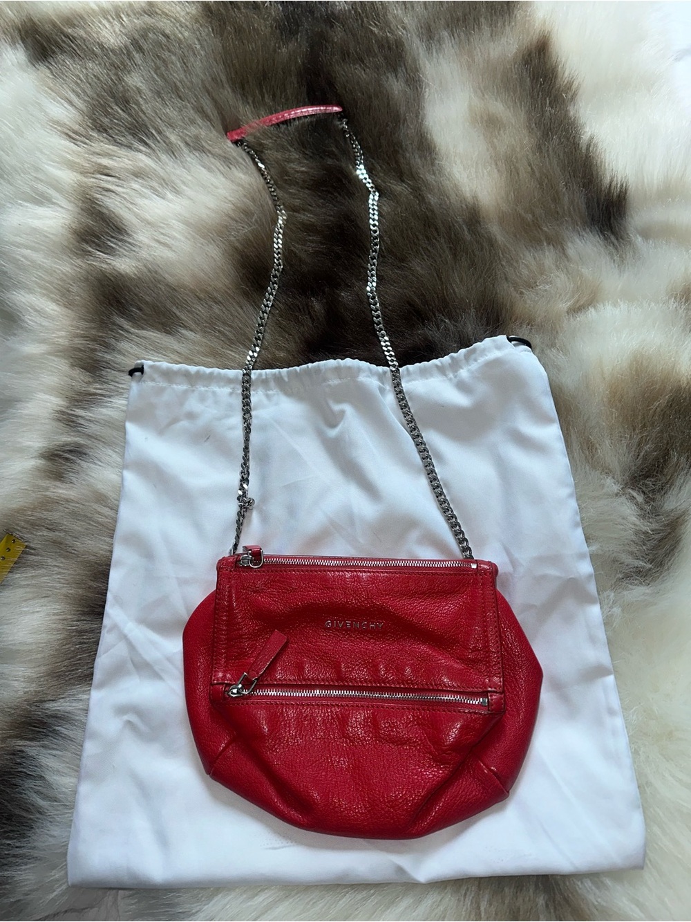 Givenchy Red mini Pandora Shoulder Bag